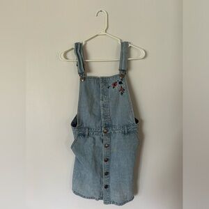 Vintage Teenie Weenie Embroidered Overalls Dress Size Small